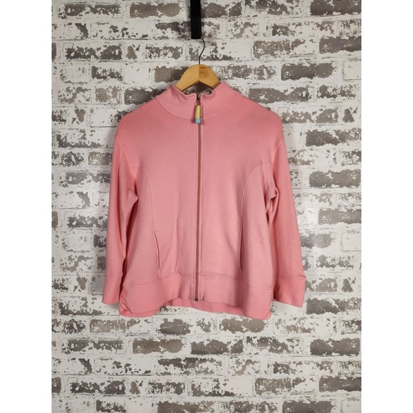 Fresh Produce Jacket Size Large Pink‎ Cotton Long Sleeve Pockets Stretch - Picture 1 of 16
